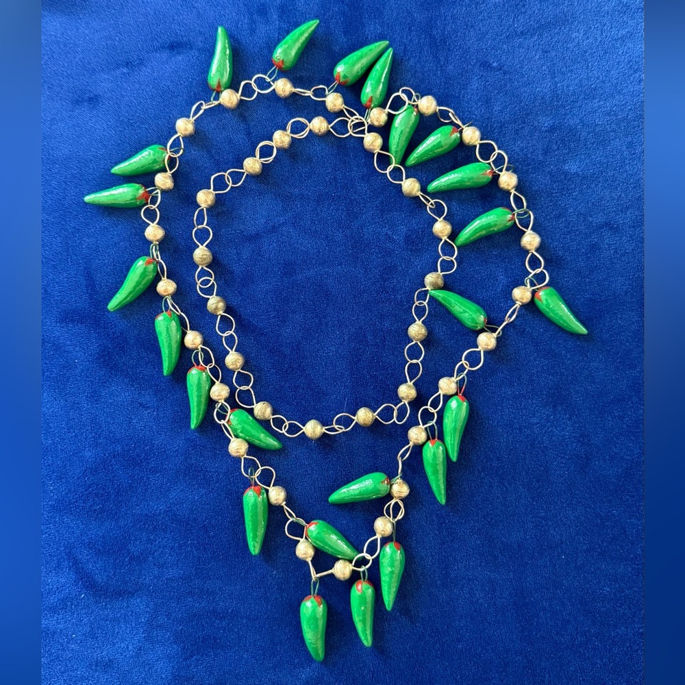Jalapeño Green Chili Charm Necklace - Women Jewelry